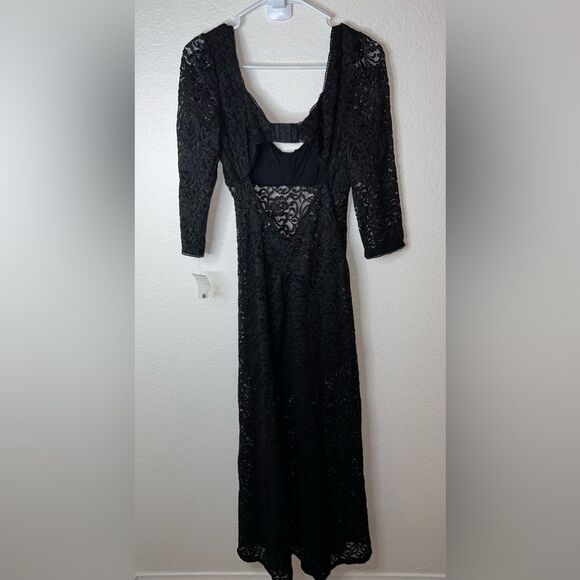 Free People x Revolve Adored Maxi Black Lace Dress - Picture 8 of 11